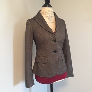 New York & Company Grey Textured Blazer
